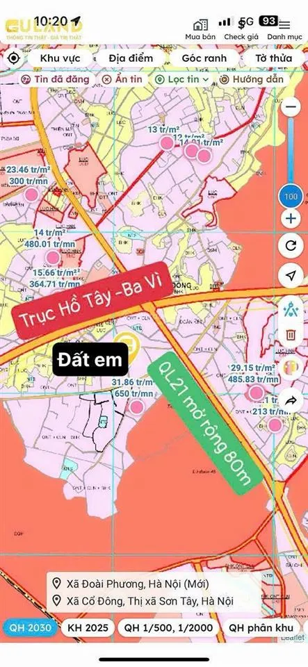 Siêu phẩm đất nền hòa lạc vị trí vàng đón đầu đại lộ khoa học tiềm năng tăng giá mạnh