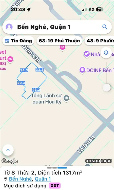 Đất xây cao tầng* [33 x 39m] mạc đĩnh chi, lê duẩn 1.250 tỷ (giá 2025)