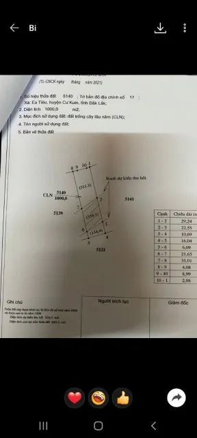 Bán đất 2200m² ngang 45m giá 3.5 tỷ Xã Ea Ktur