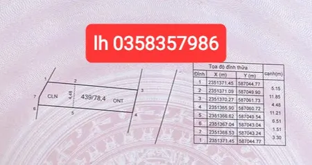 Bán đất 78.4m² ngang 4.48m giá 3.29 tỷ Xã Sóc Sơn
