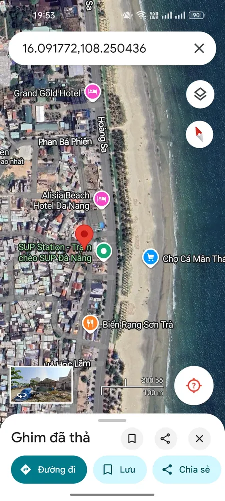 Bán đất sát Biển đường Hoàng Sa - 3 mặt thoáng - Giá 13,5 Tỷ