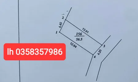 Bán đất 56.5m² ngang 4.20m giá 1.8 tỷ Xã Nội Bài