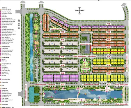 Căn biệt thự c7 nằm ngay trục đường trung tâm, đối diện trường học giá thanh toán sớm 16,8 tỷ /căn