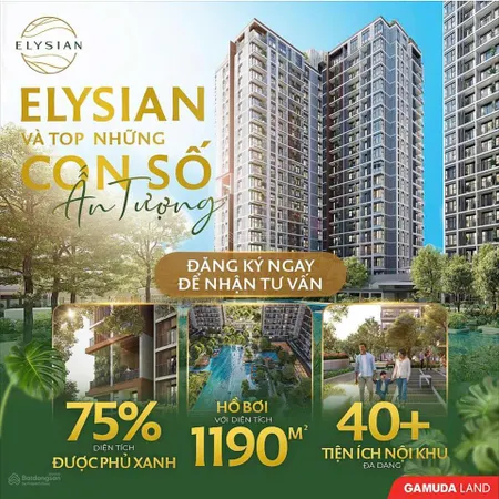 Elysian chính thức nhận booking đợt cuối cho tháp b với chỉ hơn 200 căn ngay pkd gamuda land