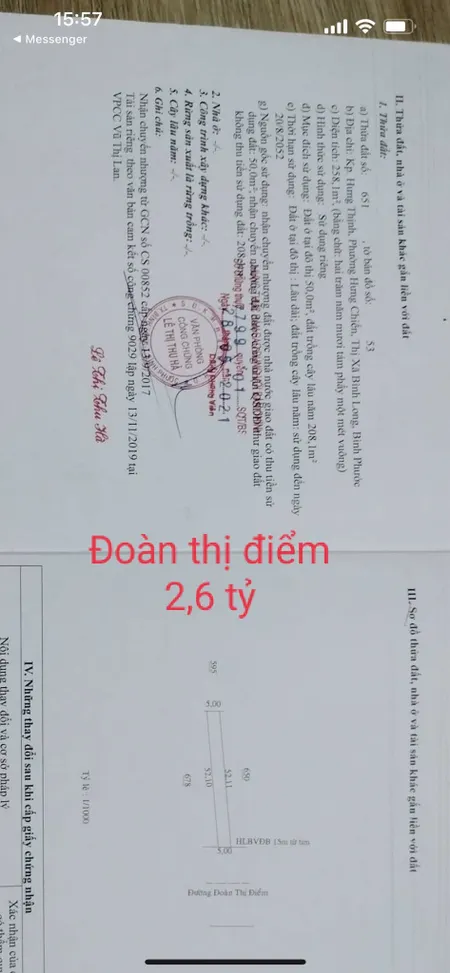 Mặt tiền Đường Đoàn Thị Điểm