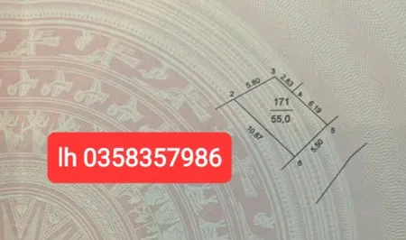 Bán đất 55m² ngang 5m giá 1.95 tỷ Xã Nội Bài