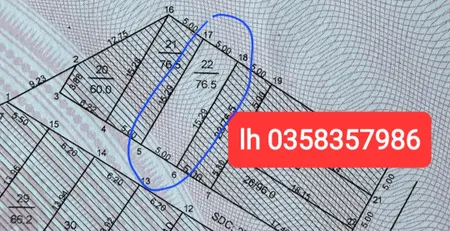 Bán đất 76.5m² ngang 5m giá 1.45 tỷ Xã Kim Anh