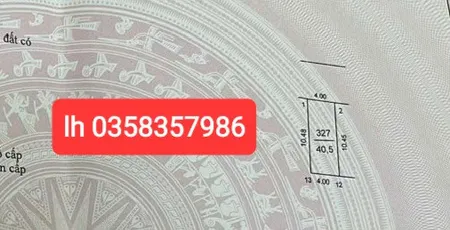 Bán đất 40.5m² ngang 4m giá 1.65 tỷ Xã Nội Bài