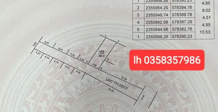 Bán đất 66m² ngang 4.95m giá 1.3 tỷ Xã Kim Anh