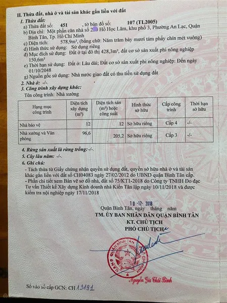 Bán kho nhỏ mặt đường hồ học lãm 579m2. phường an lạc quận bình tân