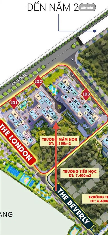 Căn 2pn + 1 2wc góc 81.8m2, ban công đb đn, thiết kế đẹp the london. 0907 351 ***