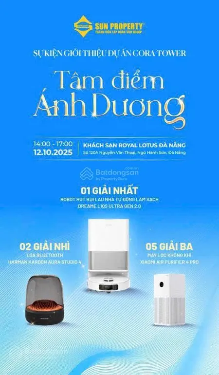 Tư vấn và cung cấp bảng hàng tòa căn hộ sun cora tower hòa xuân
