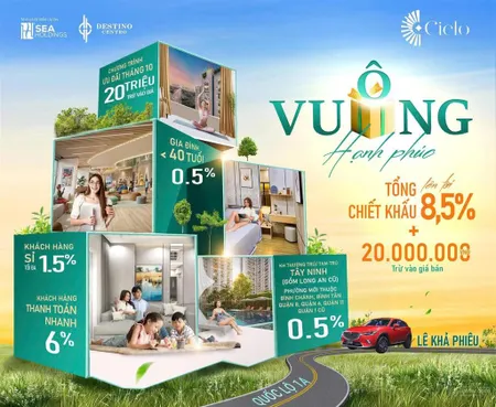 Cielo destino centro | không gian sống hiện đại giá trị tương lai