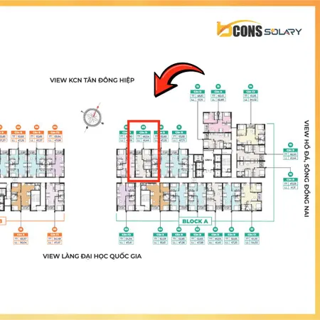 Bcons solary căn 2pn1wc giá gốc cđt 1.75 tỷ full vat tầng trung cao đẹp