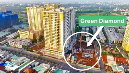 Tháp green diamond bcons city, 43m21pn, ck 5%, thanh toán linh hoạt qúy 1/2027 nhận nhà