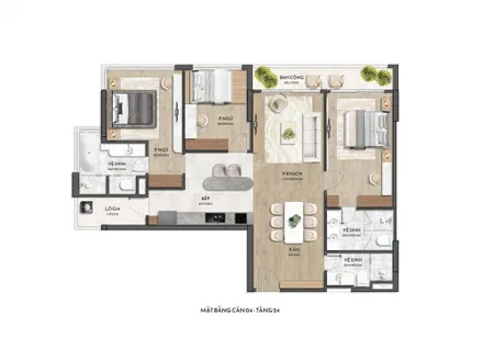 Jade square 3 phòng ngủ 128m², vị trí vàng mặt đường phạm văn đồng, vốn từ 8 tỷ