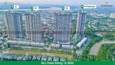Bán căn 2pn 58m2 full nội thất đẹp, toà s3 sky oasis, giá 4,5 tỷ