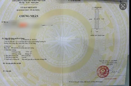 Bán lô đất mặt tiền 30/4hoà cường bắchải châuđà nẵng 0905 890 ***