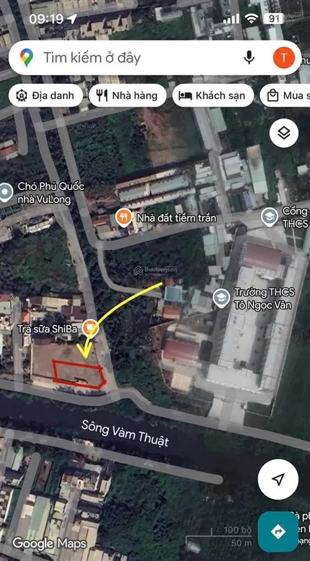 Lô góc 2 mặt tiền sông vàm thuật, thạnh xuân, q12. đối tiện trường thcs tô ngọc vân