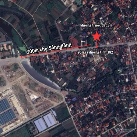 Bán đất từ hồ 20m ra đt382, 300m ra chợ sông hồng, đường trước đất 6m, mặt tiền 5m 35tr/m2