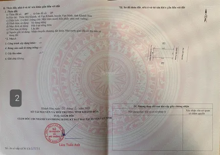 Bán 2 lô liền kề 2 mặt tiền xã vạn khánh huyện vạn ninh khánh hoà