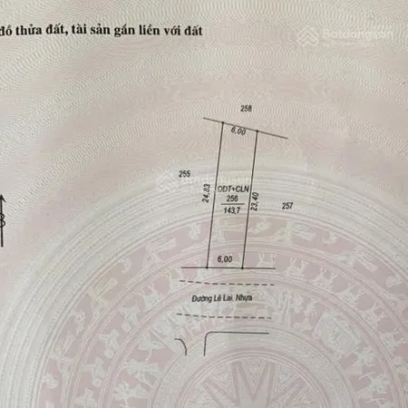 Mặt tiền lê lai lộc ninh cung đường đẹp gần sân bay đồng hới ( 143,7m2 ). 0915 280 ***