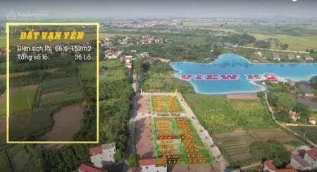 Bán đất đấu giá vạn yên tiến thắng. dt 66m2 mt 6m giá 2,45 tỷ đường vỉa hè 10m