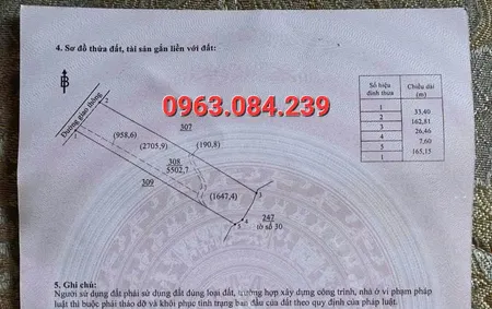 Bán đất 5502m² Đường Cọ Dầu, Xuân Hưng – Mặt tiền đẹp, phù hợp làm kho xưởng!