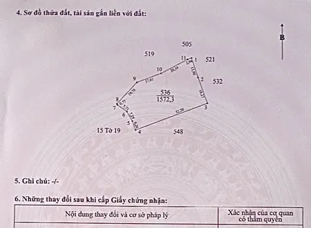 Bán đất 1573.3m² ngang 30m giá 1.2 tỷ Xã Long Cang