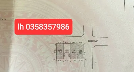 Bán đất 45m² ngang 4.33m giá 2.05 tỷ Xã Nội Bài