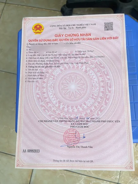 Bán đất 94m² ngang 5m giá 1.3 tỷ Phường Xuân Hòa
