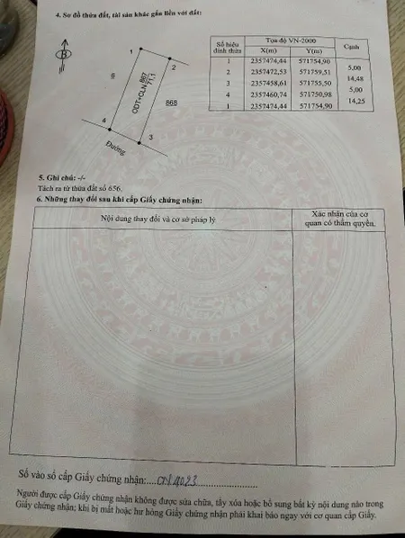Bán đất 71m² ngang 5m giá 2.3 tỷ Xã Bình Tuyền