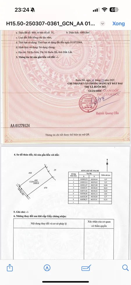 Bán đất 1015.2m² giá 200 triệu Xã Ea Drông
