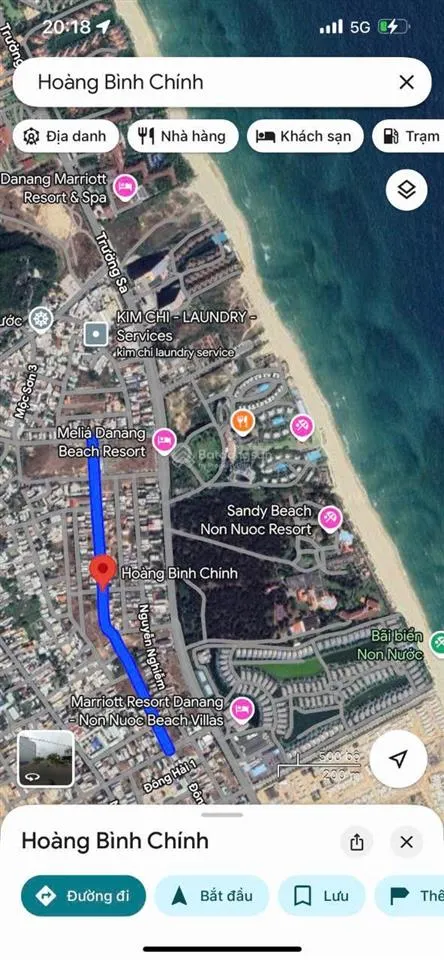 Bán lô góc 2 mặt tiền đường hoàng bình chính sát bãi tắm non nước, quận ngũ hành sơn giá tốt