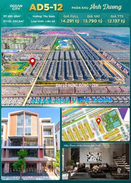 Duy nhất 85m2 cho dãy ánh dương v5 đl hừng đông cực hot, trung tâm, tiềm năng cao 0962 284 ***
