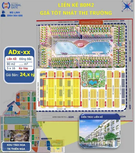 Liền kề ánh dương 80m rẻ nhất vinhomes cổ loa chỉ duy nhất 1 căn.
