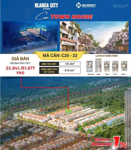 Nhà phố casa townhouse blanca city giá tốt nhất dự án!