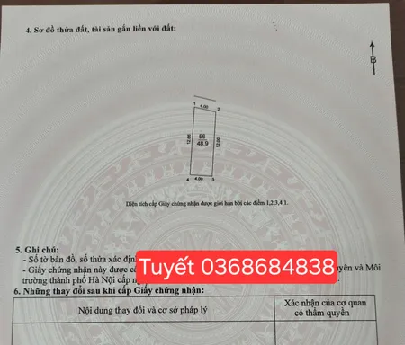 Bán đất 48.9m² ngang 4m giá 5.2 tỷ Xã Đông Anh