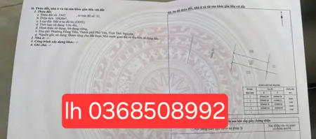 Bán đất 100m² ngang 5m giá 3.35 tỷ Phường Phổ Yên