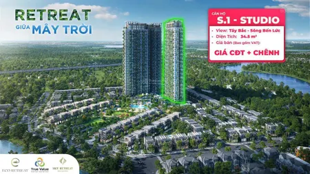 Căn hộ studio eco retreat, tỉ suất sinh lời cực kì tốt chỉ 1,8 2,2 tỷ