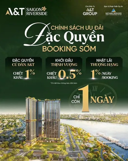 Căn hộ view sông sài gòn giá chỉ 52 triệu/m2, thanh toán 1%/thángtặng chiết khấu 1%/ngày/booking