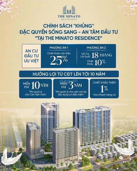 Chiết khấu 25% chưa từng có ,miễn phí quản lí lên đến 10 năm ,hỗ trợ lãi suất ngân hàng 18 tháng,