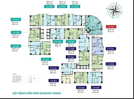 Chính chủ cắt lỗ căn 2pn 77m2 dự án bluegem tower