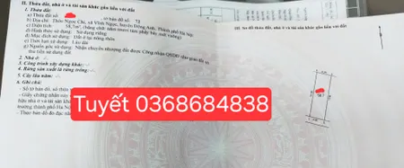 Bán đất 58.7m² ngang 4.2m giá 9.3 tỷ Xã Vĩnh Thanh