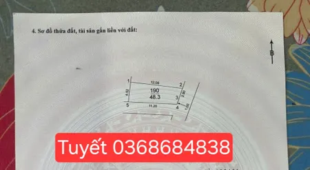 Bán đất 48.3m² ngang 2.9m giá 4.1 tỷ Xã Phúc Thịnh