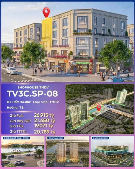 Hot chỉ nhỉnh 16 tỷ, sở hữu ngay căn tmdv vinhomes cổ loa 90m2 quỹ căn đẹp nhất, vị trí trung tâm