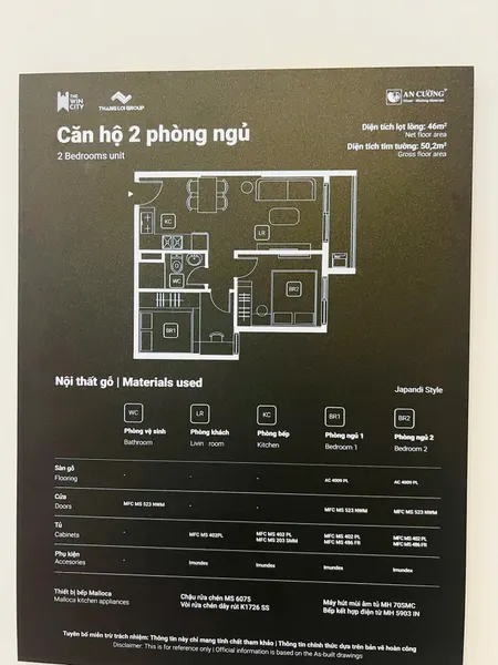 CĂN HỘ 2PN 1WC - 50M2 THE WIN CITY - TỈNH LỘ 10