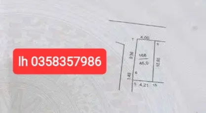 Bán đất 45m² ngang 4m giá 1.6 tỷ Xã Sóc Sơn