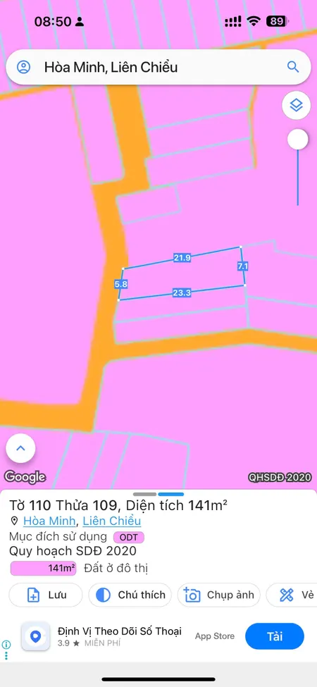 Bán đất 141m2 Tô Hiệu - Giá 5,45 Tỷ