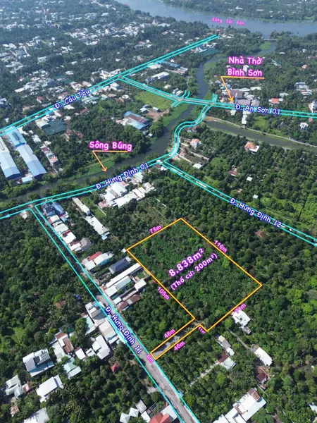 Bán Mãnh Vườn Cây Ăn Trái hơn 8000m2 ở Gần Sông Búng, Mặt tiền đường nhựa lớn thông thoáng